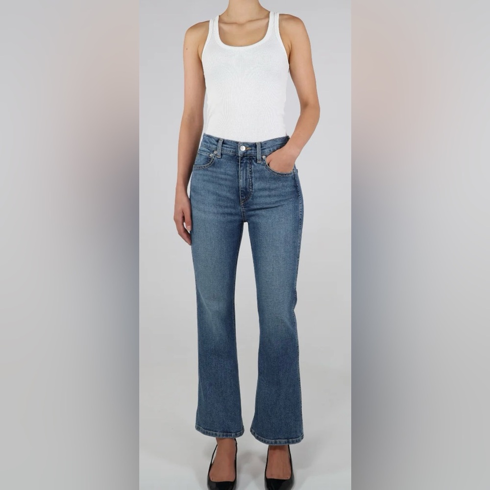 Etica Anya High Rise Modern Crop Flare Jeans